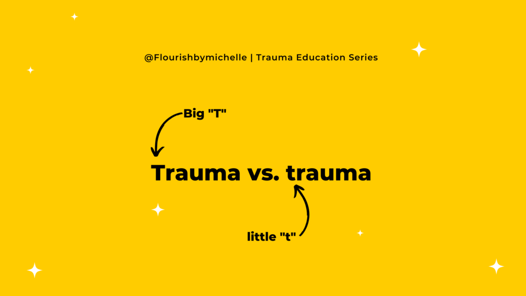 Is trauma impacting you? The differences between Big “T” Trauma and little “t” trauma